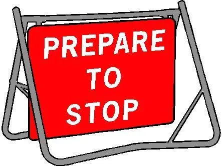 Swing Stand & Sign - Prepare To Stop - 1200 x 900mm Industroquip