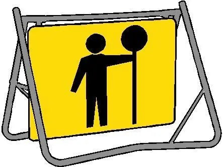 Swing Stand & Sign - Traffic Controller - 900 x 600mm Industroquip