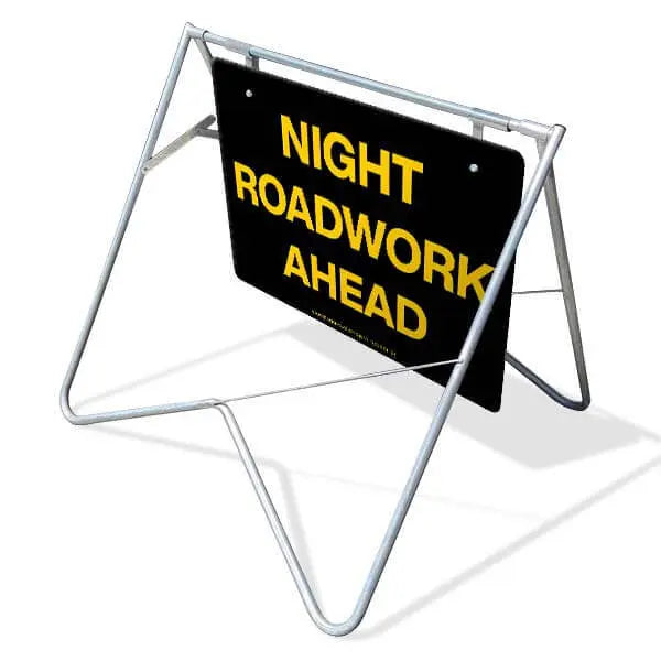 Swing Stand & Sign - Night Roadwork Ahead - 1200 x 900mm Industroquip