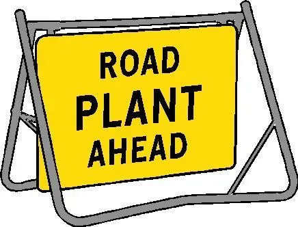 Swing Stand & Sign - Road Plant Ahead - 1200 x 900mm Industroquip