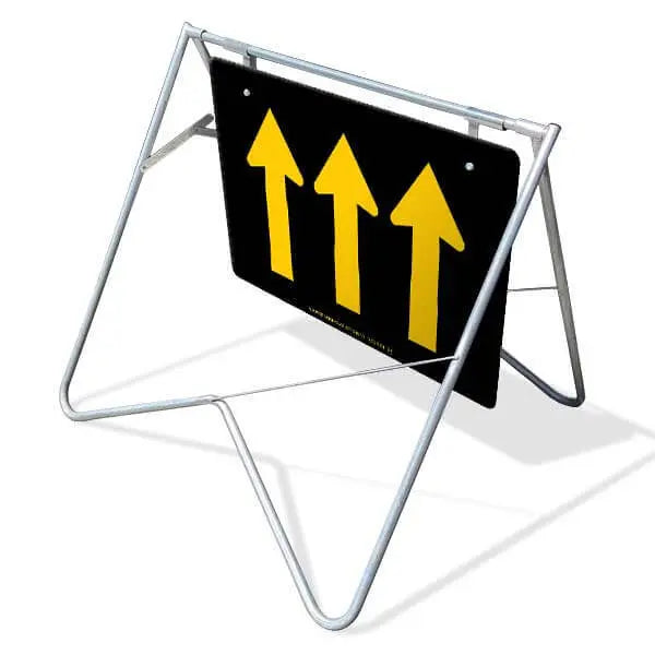 Swing Stand & Sign - 3 Lane Status - Nightwork - 1200 x 900mm Industroquip