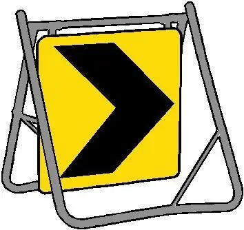 Swing Stand & Sign - Chevron T5-5 - 600 x 600mm Industroquip