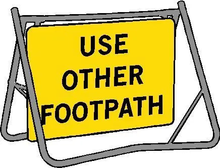 Swing Stand & Sign - Use Other Footpath - 900 x 600mm Industroquip