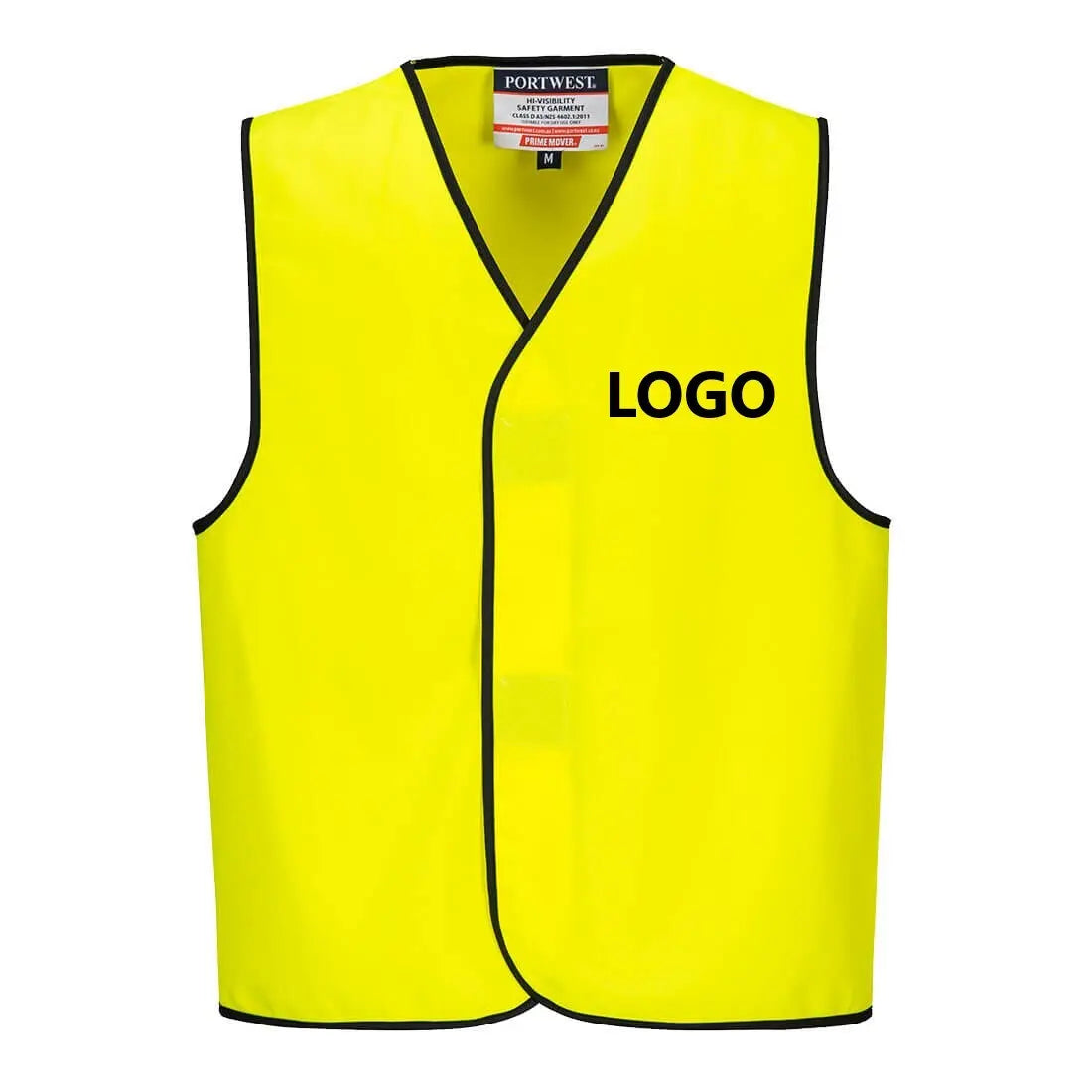 Safety Vest with Black Logo - Front Only Industro