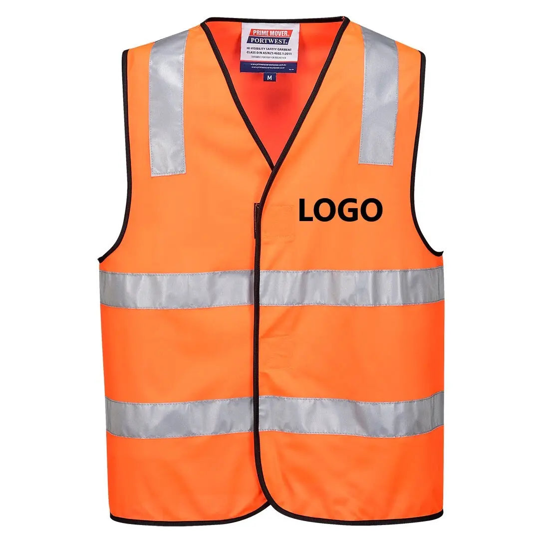 Safety Vest with Black Logo - Front Only Industro