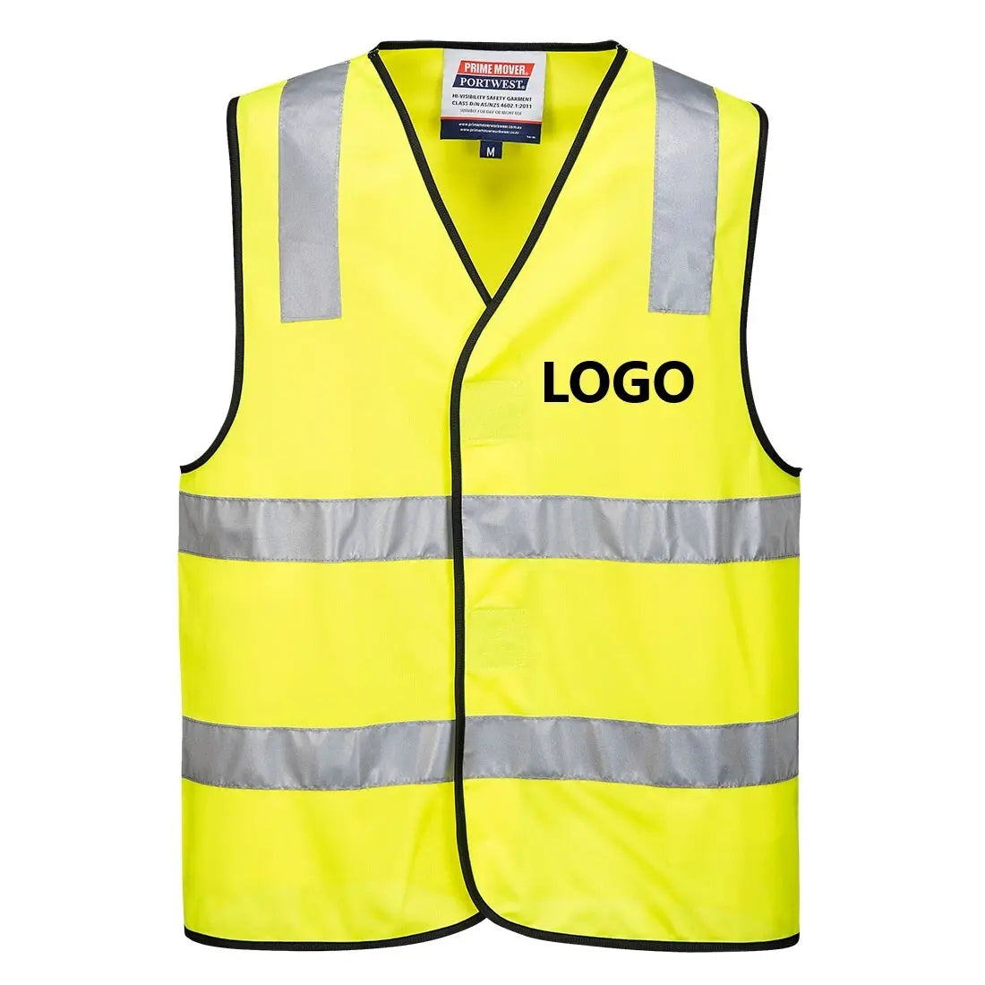 Safety Vest with Black Logo - Front Only Industro