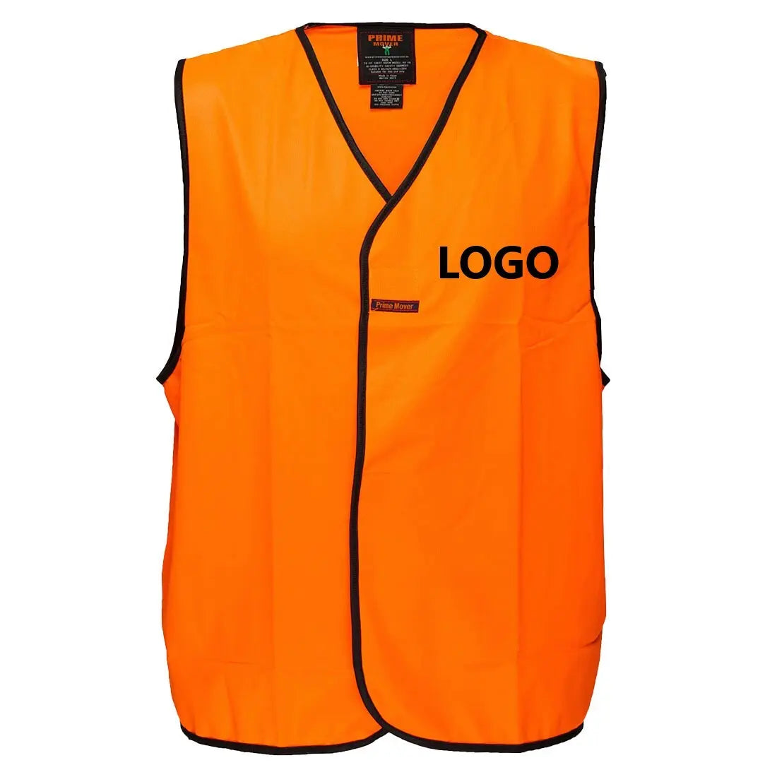 Safety Vest with Black Logo - Front Only Industro