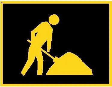 Boxed Edge Road Sign - Night Roadwork Ahead - 2400 x 1200mm Industroquip