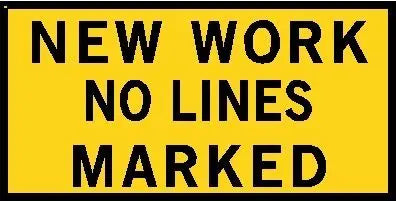 Boxed Edge Road Sign - New Work No Lines Marked Industroquip