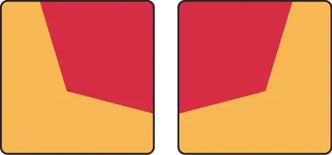 Rear Marker Plates Metal Class 1 Signs - No text