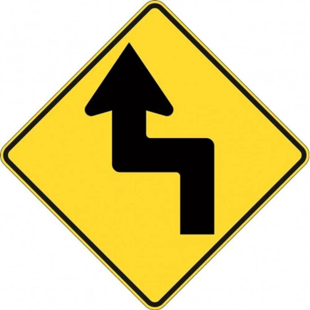 W1-2A_L Left Lane Must Turn Left- Class 1 Reflective - 600mm x 600mm Industroquip