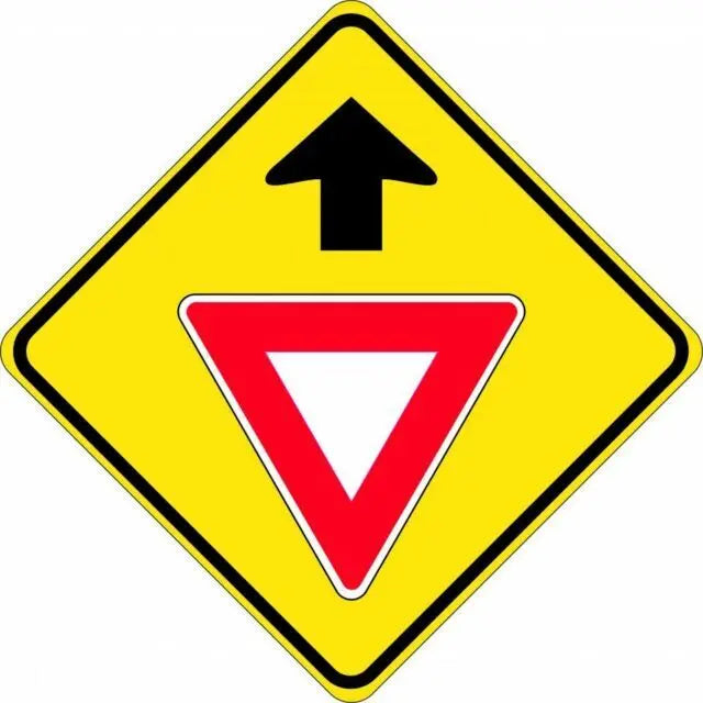 W3-2A Giveway Sign Ahead- Class 1 Reflective Industroquip