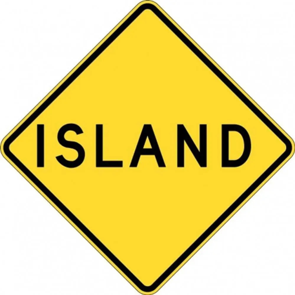 W4-5A Traffic Island- Class 1 Reflective - 600mm x 600mm Industroquip