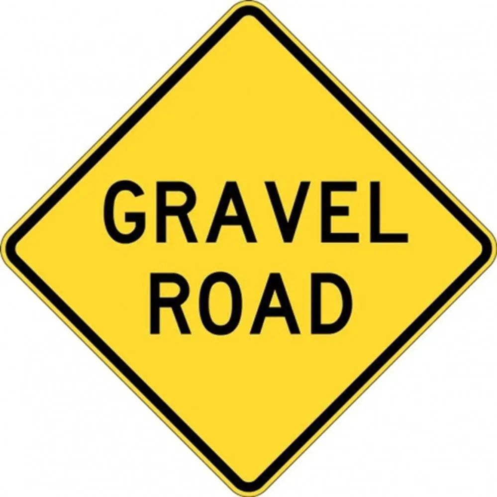 W5-19A- Gravel Roads- Class 1 Reflective - 600mm x 600mm Industroquip