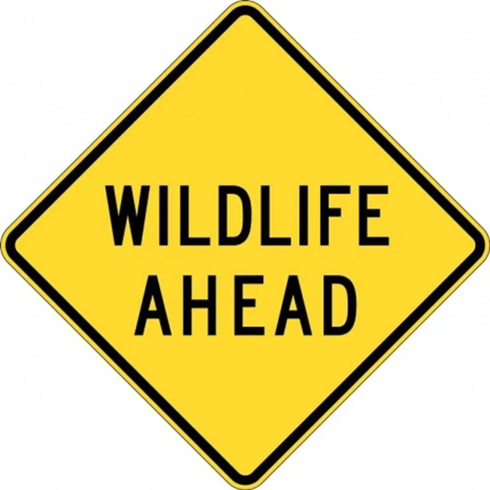 W5-223A Wildlife Ahead Sign- Class 1 Reflective - 600mm x 600mm Industroquip