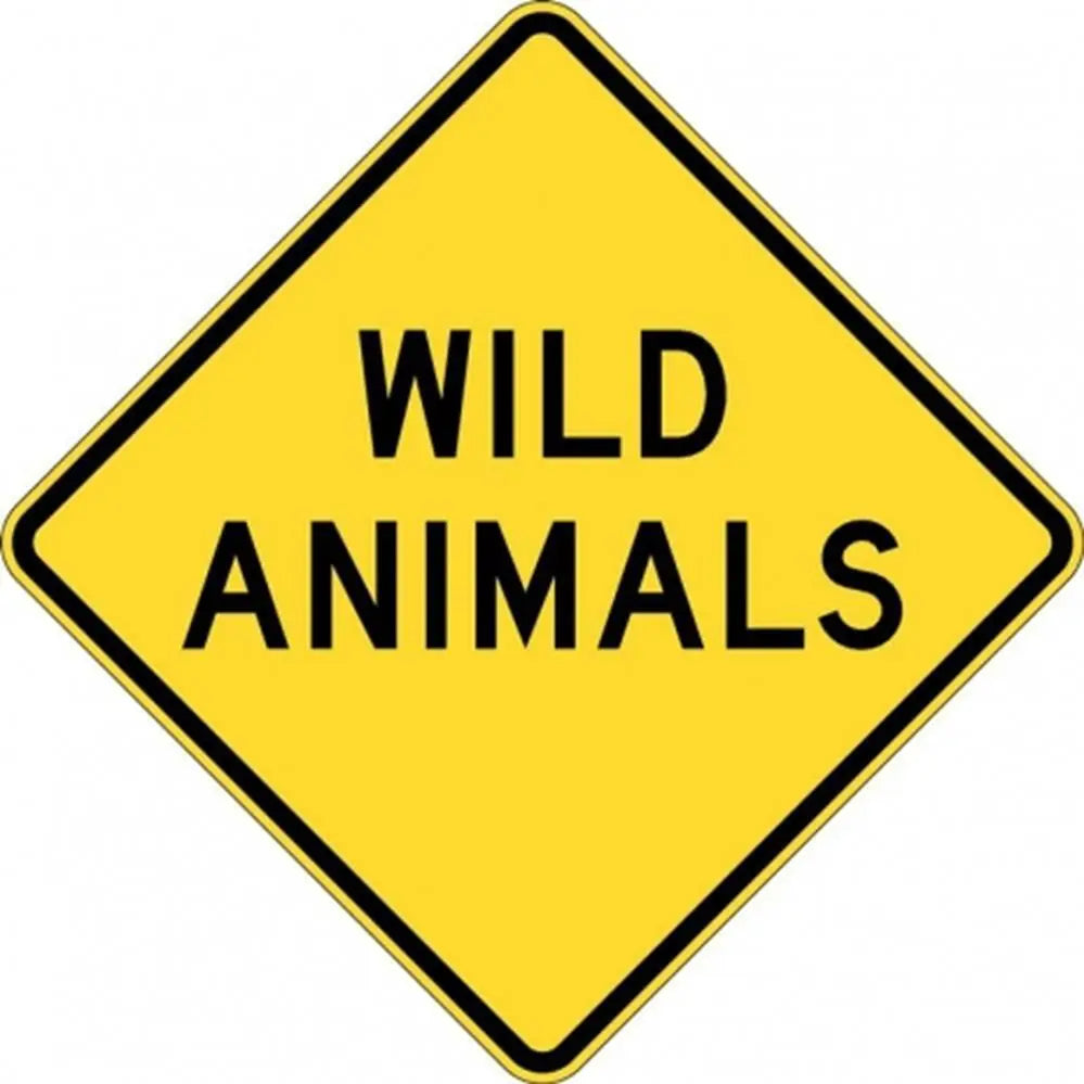 W5-49A Wild Animals Sign- Class 1 Reflective - 600mm x 600mm Industroquip