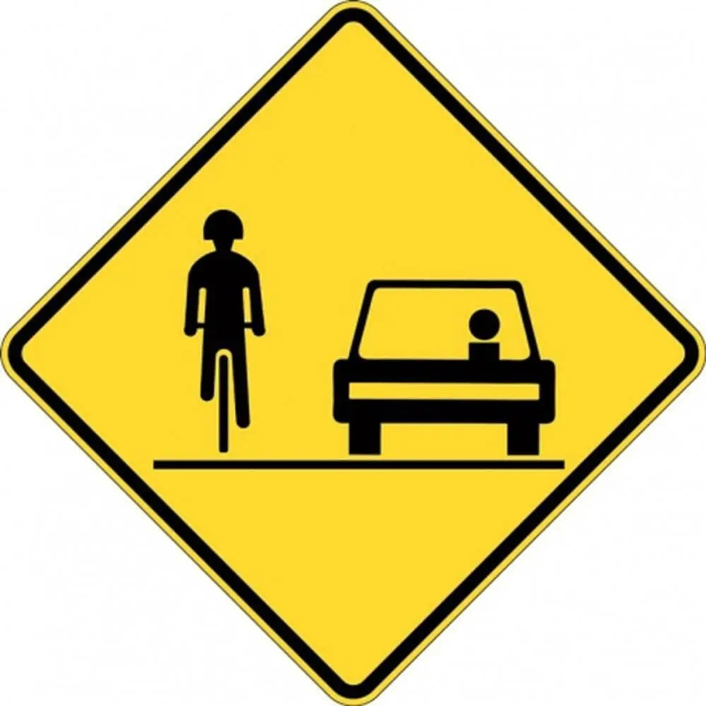 W6-214A Share The Road Sign- Class 1 Reflective - 600mm x 600mm Industroquip
