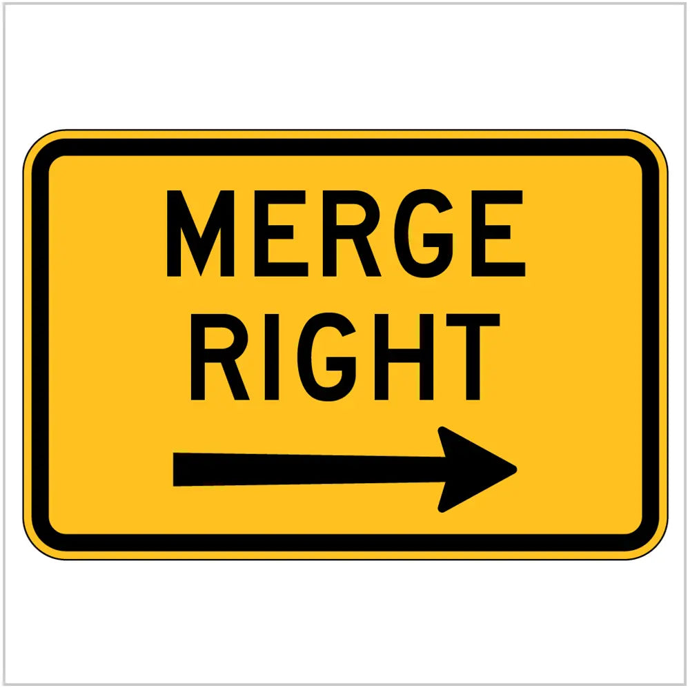 W8-15 Merge Right Sign Industroquip