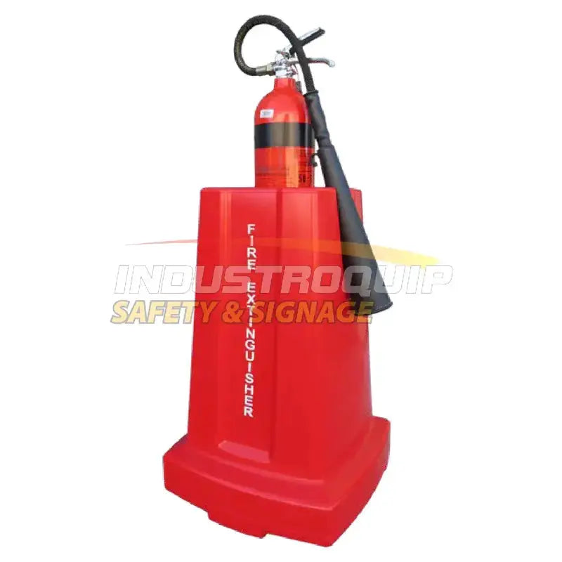 Portable Site Fire Extinguisher Stand - Heavy Duty Poly with Sign