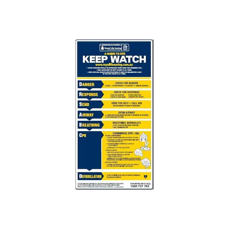 Pool Safety CPR Resus Sign - Poly