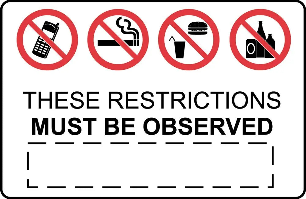 Prohibited Multi Sign Industro