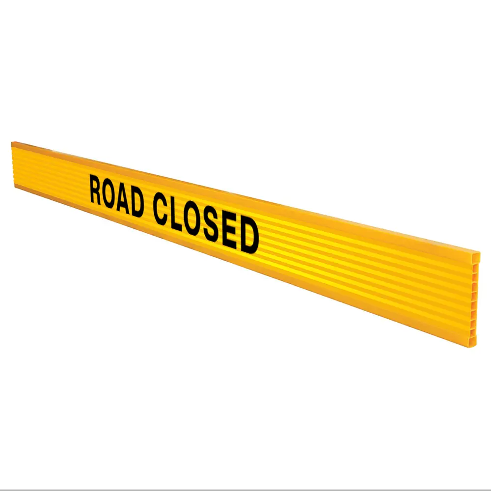 Plastic Reflective Road Closed Barrier Board Industroquip