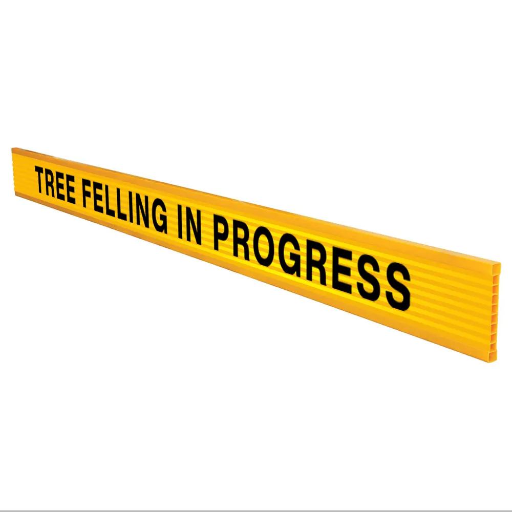 Tree Felling in Progress Plastic Reflective Barrier Boards Industroquip