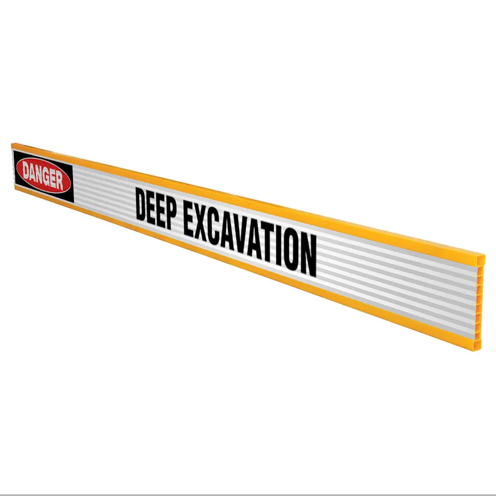 Danger Deep Excavation Plastic Barrier Board Industroquip