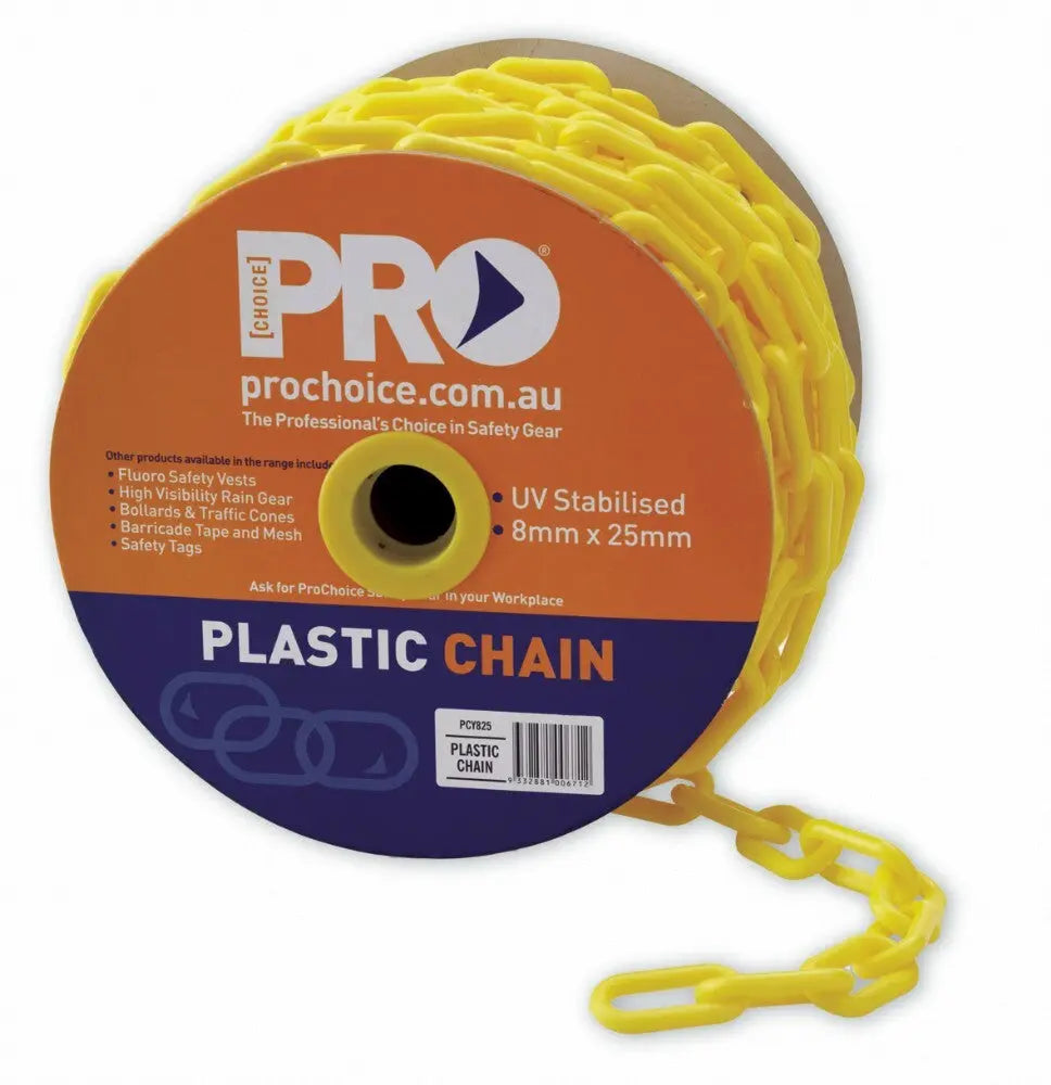 Plastic Yellow Safety Chain - 8mm Industro