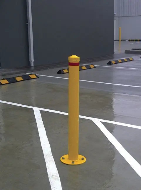 Steel Fixed Base Plate Bollard 90x900mm Industroquip