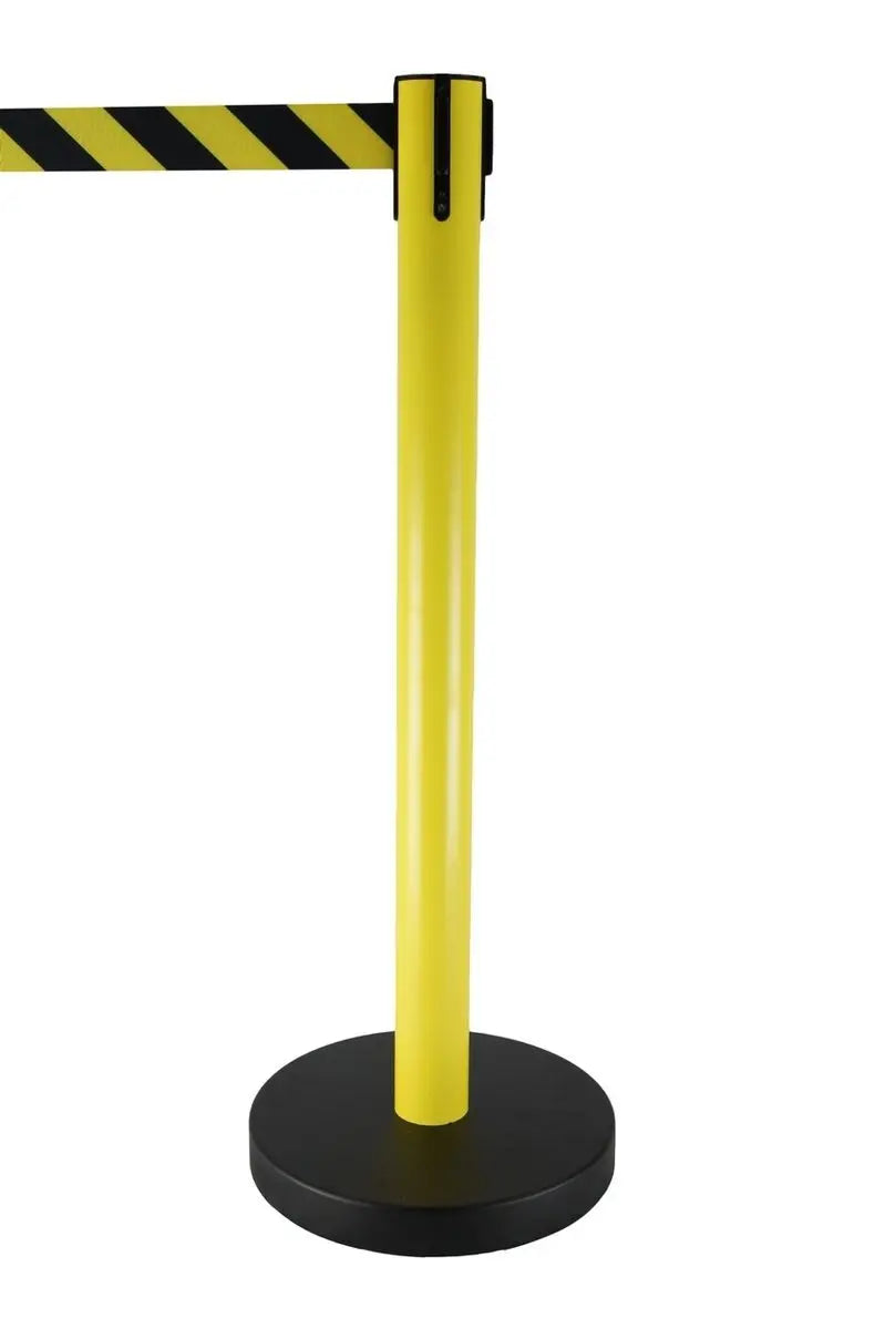Black/ Yellow Retractable Belt Safety Barrier Industroquip