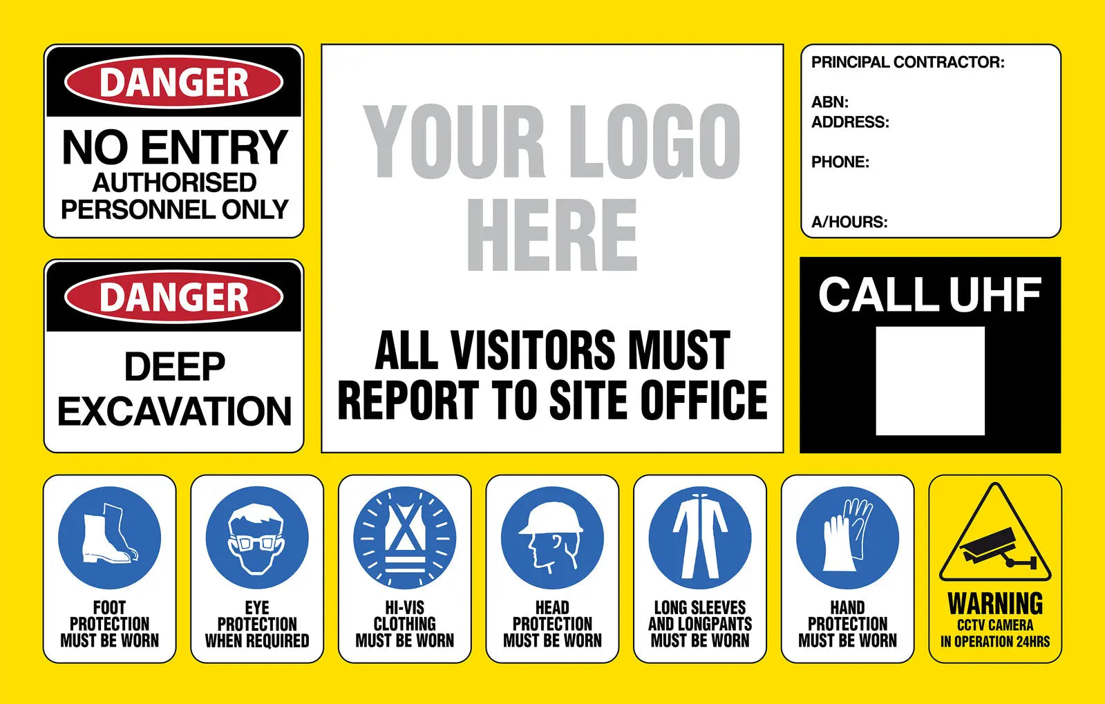 Custom Safety Message Bannamesh Panels - Pack of 10 Industro