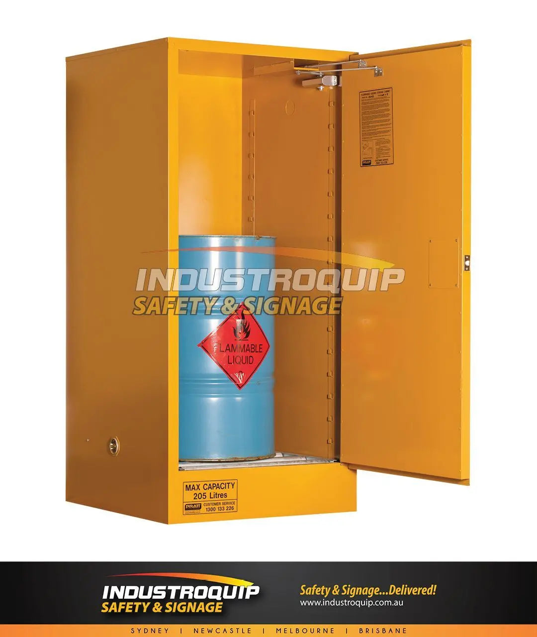 Flammable Liquid Cabinet 205 Litre Pratt Safety
