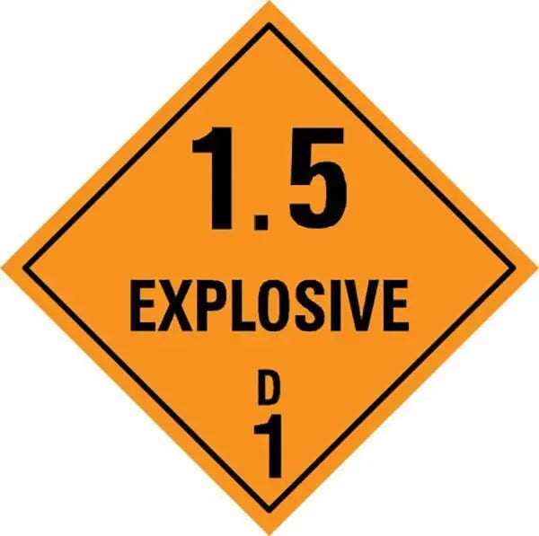 Explosive 1.5 Dangerous Goods Sign - 250 x 250mm Industroquip