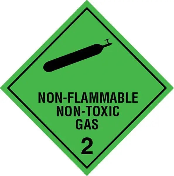 Non-Flammable Non Toxic Gas 2 Dangerous Goods Sign - 250 x 250mm Industroquip