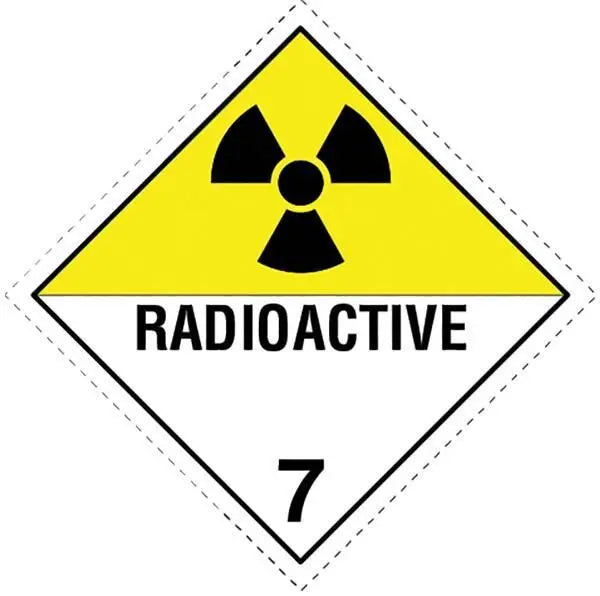 Radioactive 7 Dangerous Goods Sign - 250 x 250mm Industroquip