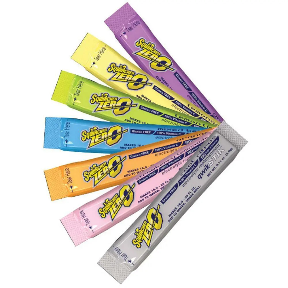 Sqwincher® Sugar Free Qwik Stiks - Mixed Flavour ( Per bag 50 ) Squincher