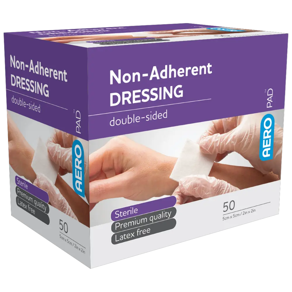 AEROPAD Non-Adherent Dressing 5 x 5cm Box/50 Industro