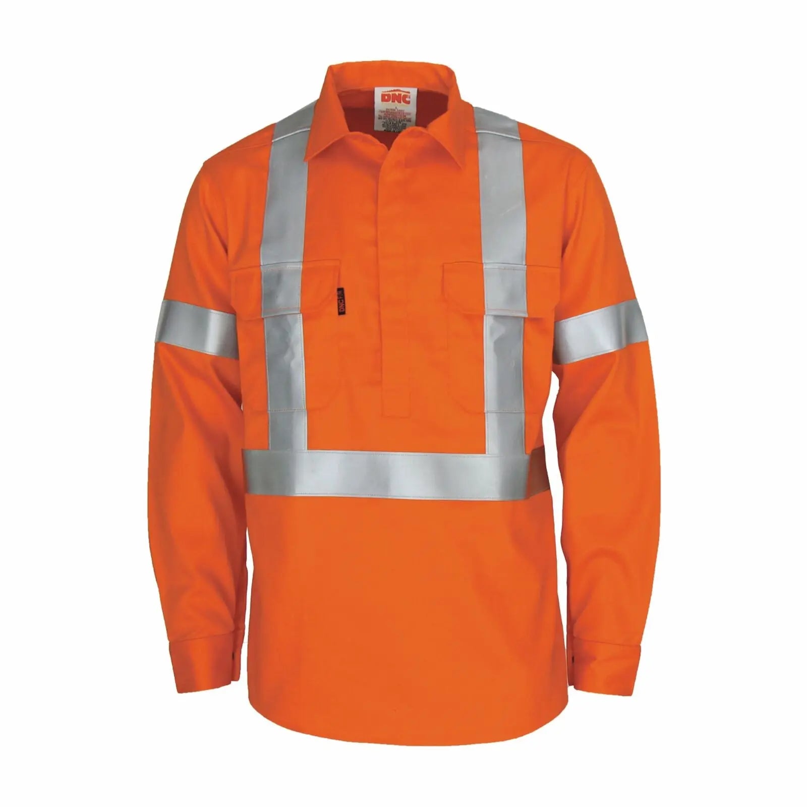 DNC™ Patron Saint Flame Retardant ARC Rated closed front shirt with "X" back 3M F/R R/tape DNC