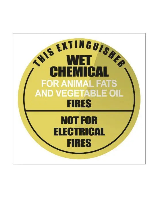 Fire Extinguisher Signs - Wet Chemical - Plastic Industro