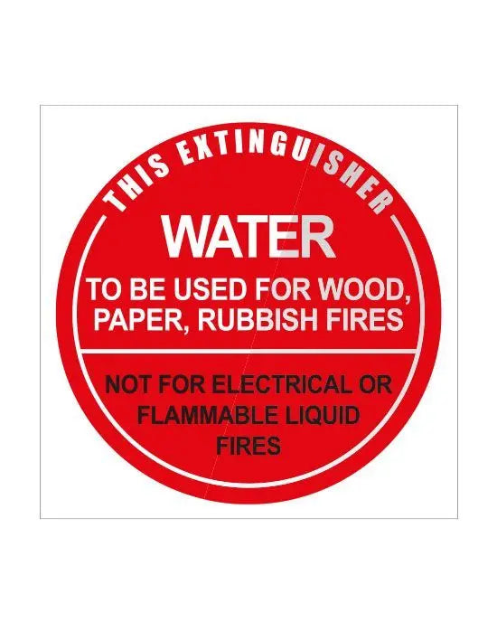 Fire Extinguisher Signs - Water - Plastic Industro