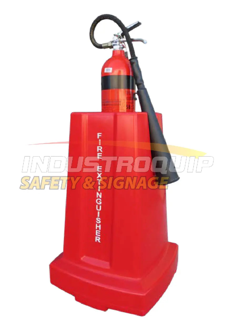 Portable Site Fire Extinguisher Stand - Heavy Duty Poly with Sign Industro