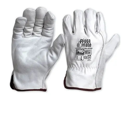 Cow Grain Natural Rigger Gloves Industro
