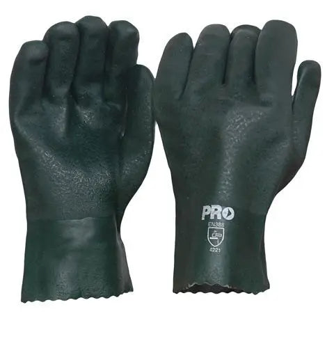 Green PVC Gloves - 27cm Industro