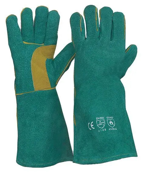 Green & Gold Kevlar Gloves ( L hand Pair ) Industro