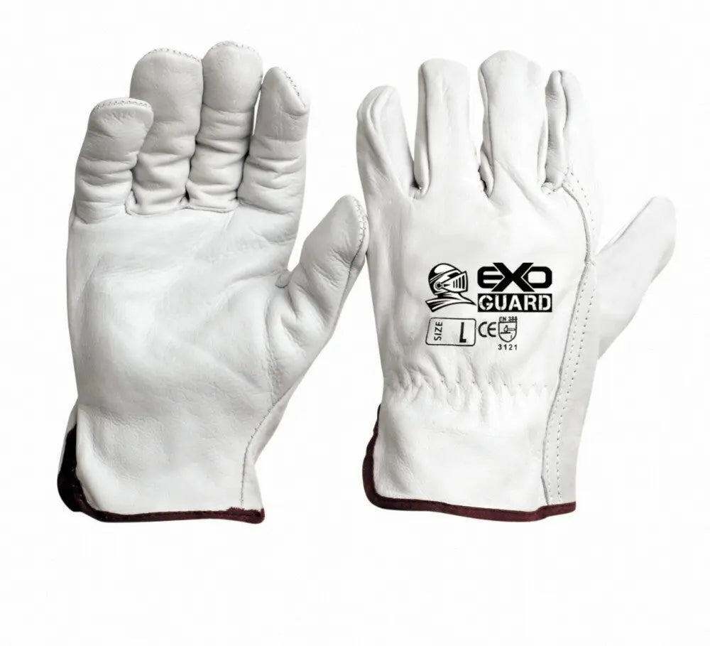 Exoguard Premium Leather Rigger Safety Gloves Exoguard