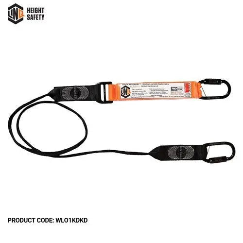 LINQ™ Single Leg Shock Absorbing Webbing Lanyard 2.0M Industro