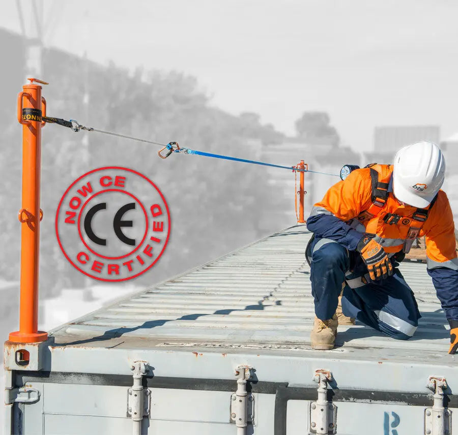 40 Footer Shipping Container Temporary Fall Arrest Static Line System BTS Tech