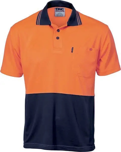 DNC™ Hi-Vis 2 Tone Polo Shirts - S/Sleeve Industro