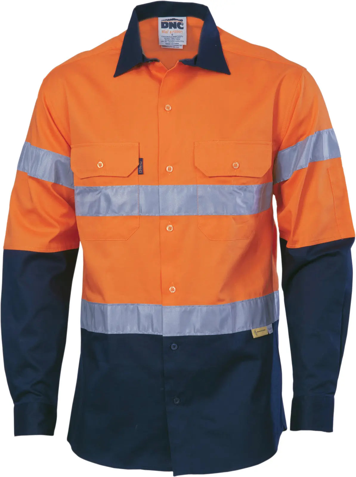 DNC™ Cool Breeze 2 Tone Cotton Drill Workshirt - Long Sleeve DNC